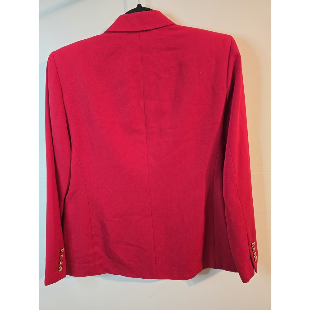 Austin‎ Reed Red Blazer with Gold Accent size 6 Petite READ - Picture 9 of 11